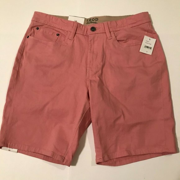 Izod Saltwater Denim Shorts Faded Rose 